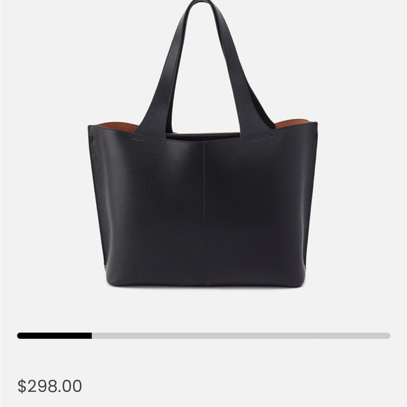 HOBO Black and Tan Tote Bag Elegant Everyday Essential - Picture 5 of 7